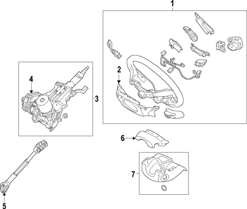 Steering Column for 2020 Hyundai Veloster N #0