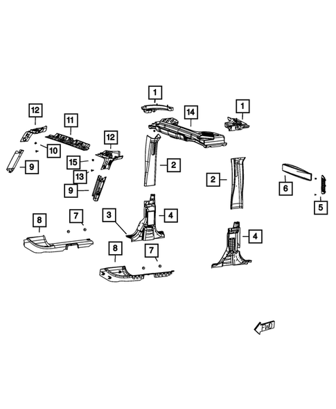 Panels-Moldings-Scuff Plates, Pillar, Cowl, 1/4 Panel Trim and Cargo Covers for 2015 Jeep Wrangler #0