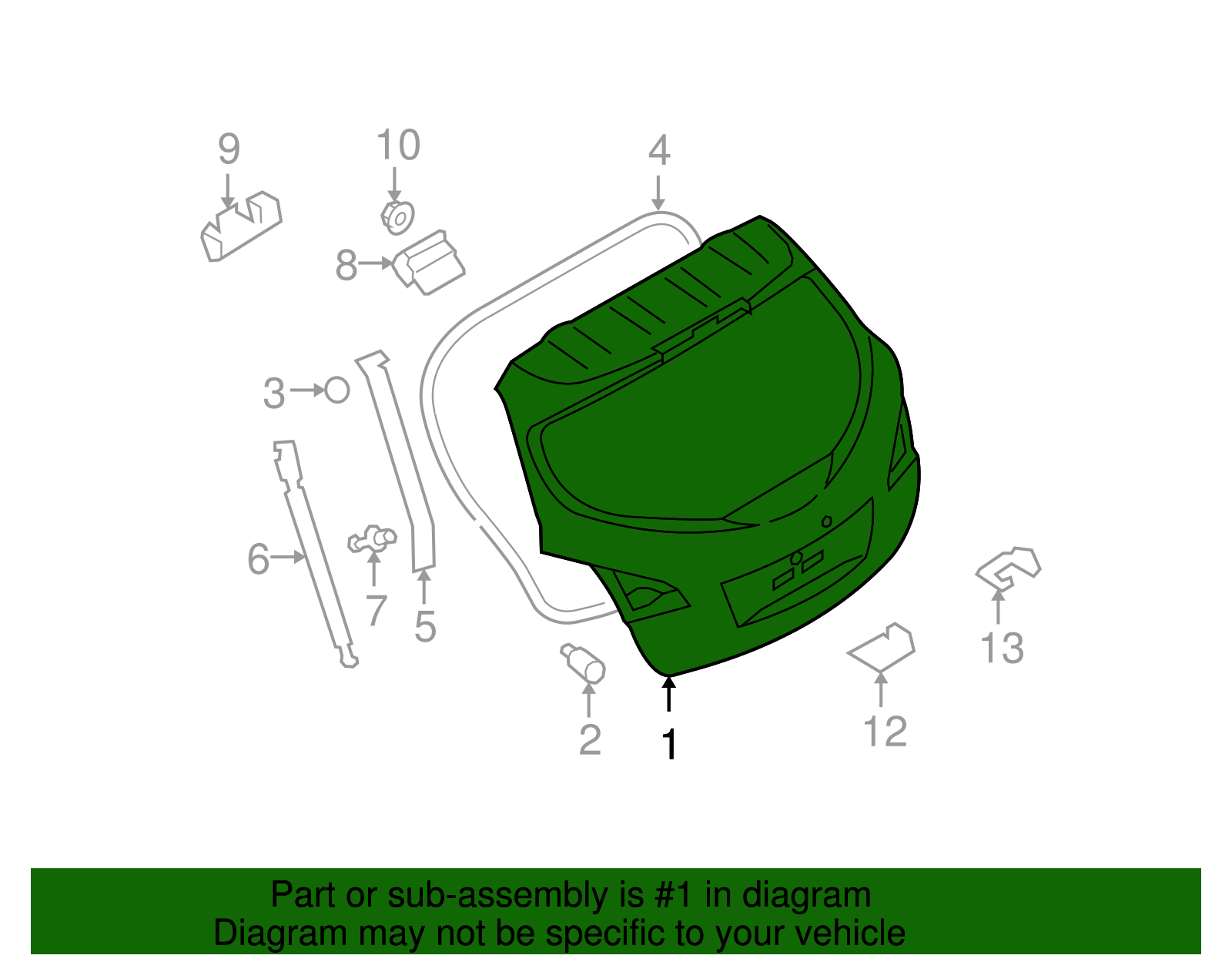 Lift Gate - Nissan (KMA00-1AA9B)