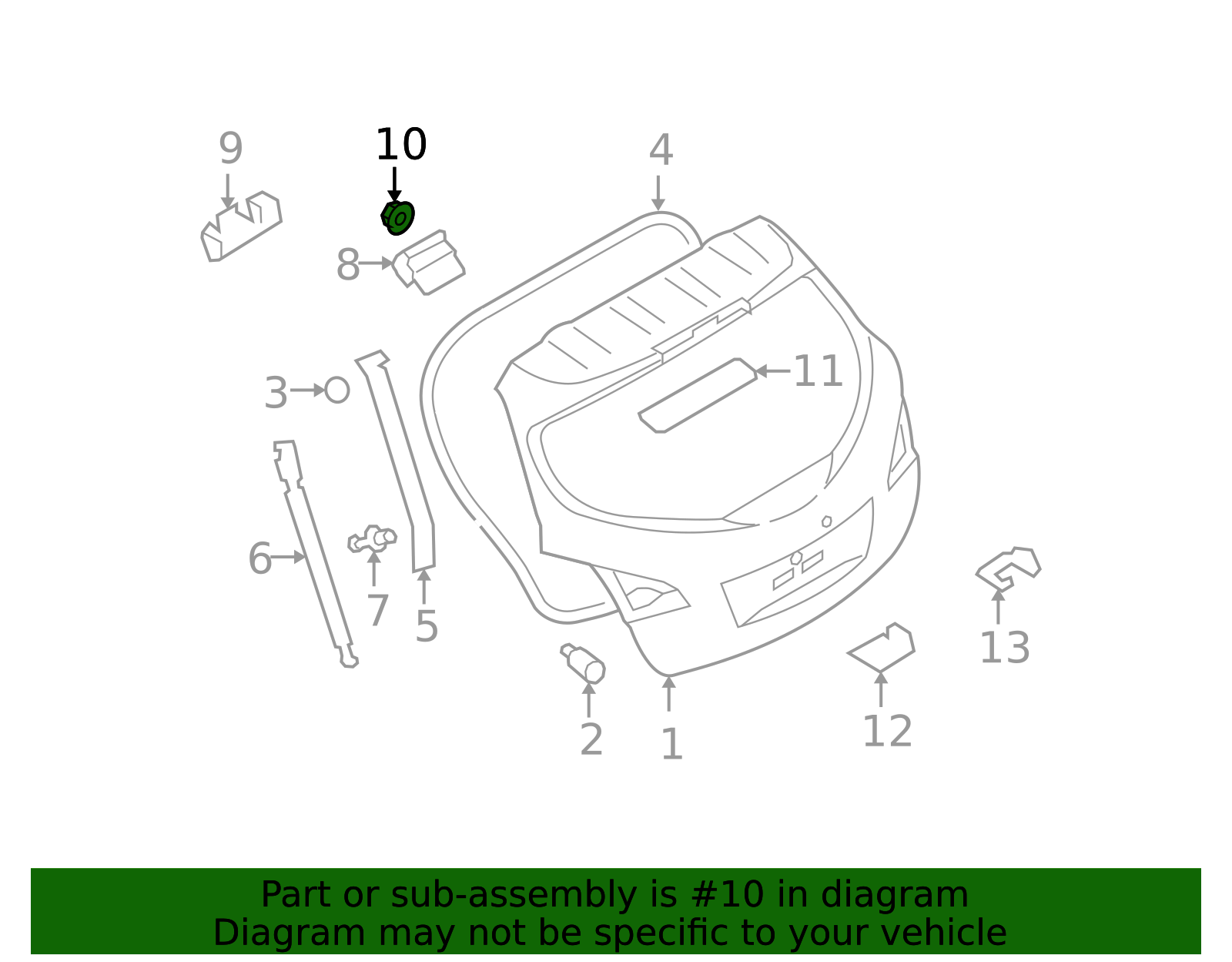 2009-2012 Nissan Murano Hinge Cover Clip 63848-AQ100 | OEM Parts Online