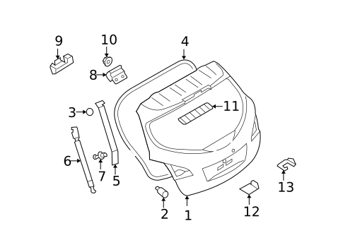 Gate & Hardware for 2012 Nissan Murano #0