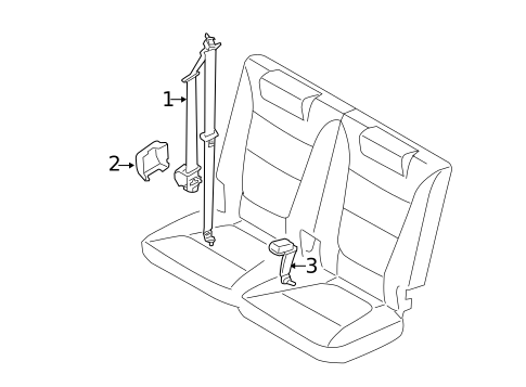 Seat Belt for 2012 Kia Sorento #2