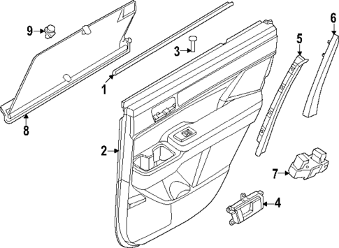 Interior Trim - Rear Door for 2024 Hyundai Santa Fe #0