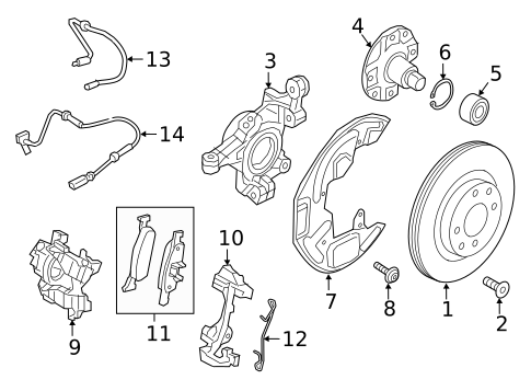 Front Brakes for 2019 Smart EQ fortwo #0