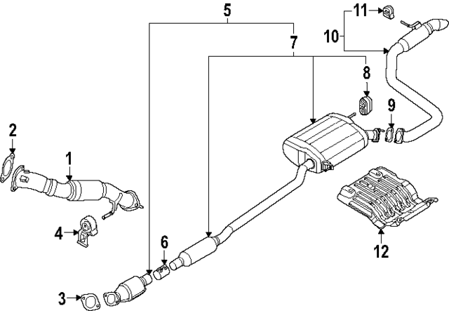 28600ES120 - : Muffler &amp; Pipe for Kia Image
