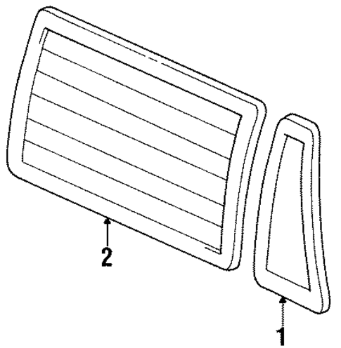Glass & Hardware - Back for 1999 Isuzu Trooper #0