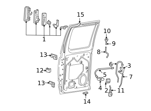 Side Door for 1993 Ford E-350 Econoline #2