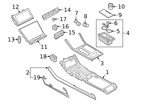Front Console for 2025 Audi A8 Quattro #0