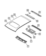 5160135AA - Body Sheet Metal Except Doors: Roof Bow for Jeep: Patriot Image