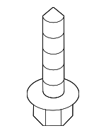 WHT003841 - Body: Radiator Support Splash Shield Screw for Audi Image