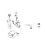 68658471AA - MP1622C; Transfer Case: Range Fork for Jeep: Gladiator, Wrangler Image