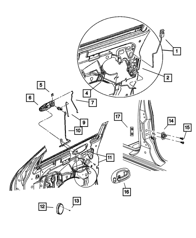 4814585AD - Doors and Related Parts: Remote Handle To Latch Link, Left for Mopar Image