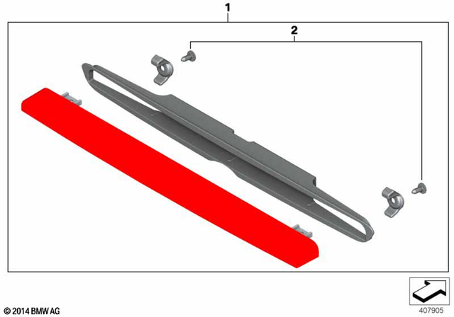77518520044 - Protection: Set, Auxiliary Brake Lights, Tour Topcase for BMW-Motorrad Image