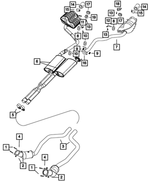 5039055AF - : Front Pipe And Converter, Left, Export for Chrysler: 300 | Dodge: Challenger, Charger Image