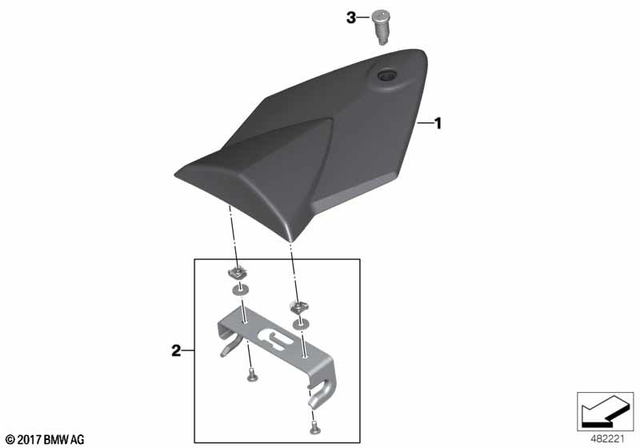 77318520252 - Design: Mounting Kit Stool Cover -  for BMW-Motorrad Image