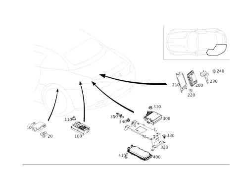 Control Modules and Relays in Load Compartment for 2017 Mercedes-Benz AMG GT #0
