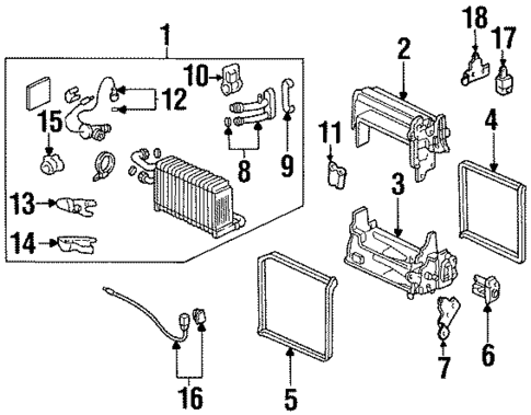 Condenser, Compressor & Lines for 1997 Acura TL #2