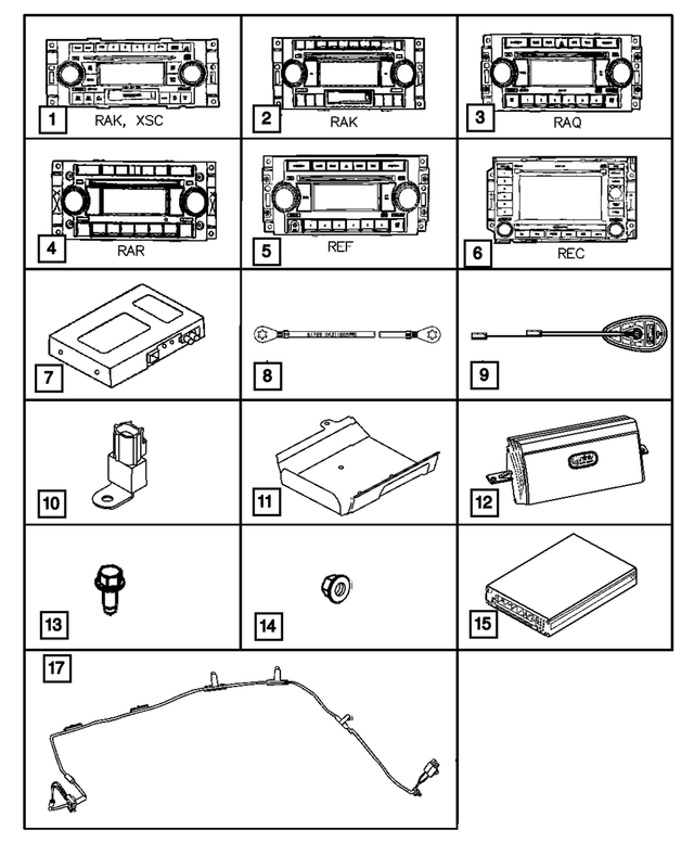 5064032AK - Instrument Panel and Radios and Consoles: Am/fm With Cd And Cassette Radio for Mopar Image