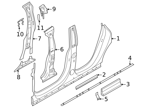 Center Pillar & Rocker for 2023 BMW iX #0