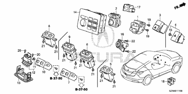 Switch for 2012 Acura ZDX #0