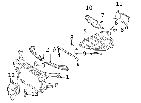 Radiator Support for 2000 Audi TT #0