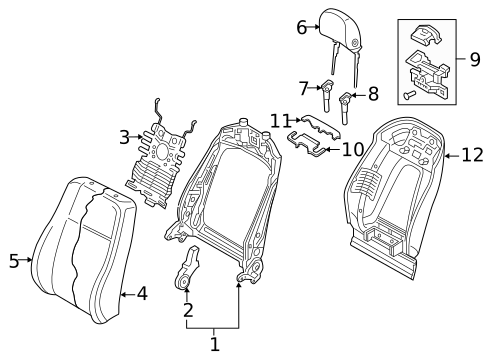 Front Seat Components for 2017 Audi Q7 #2