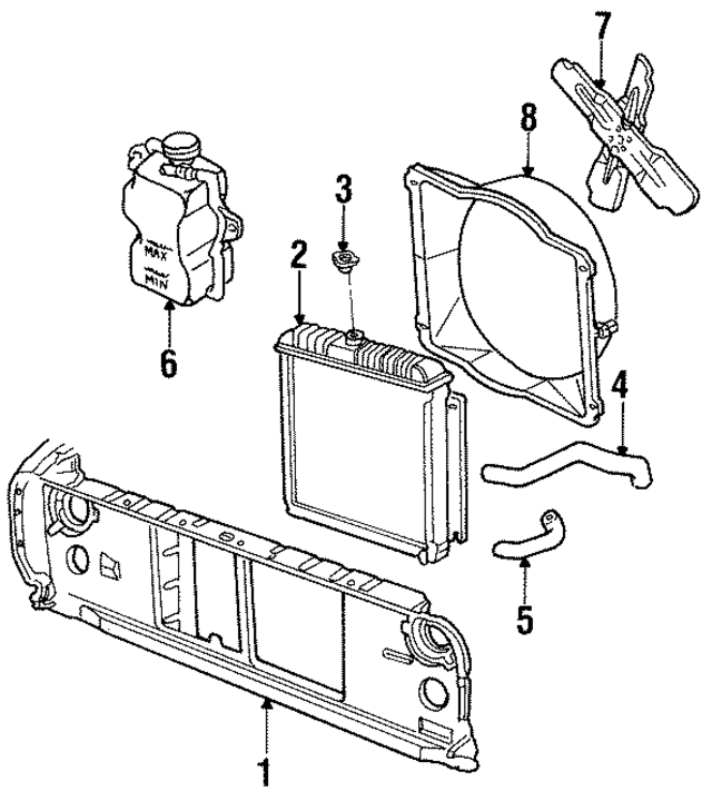 4335575 - Cooling System: Radiator Support for Mopar Image