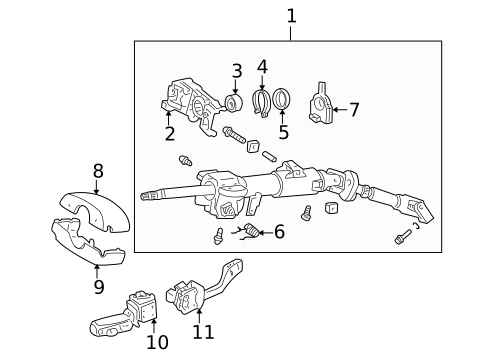 Steering Column Assembly for 2007 Saab 9-5 #0