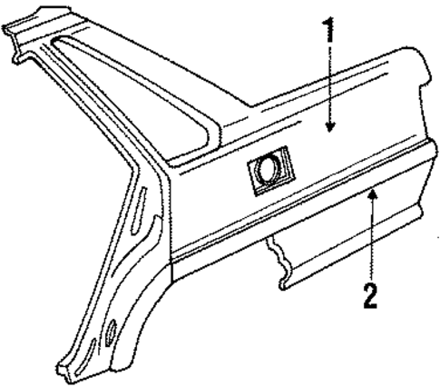 Quarter Panel for 1989 Toyota Camry #0