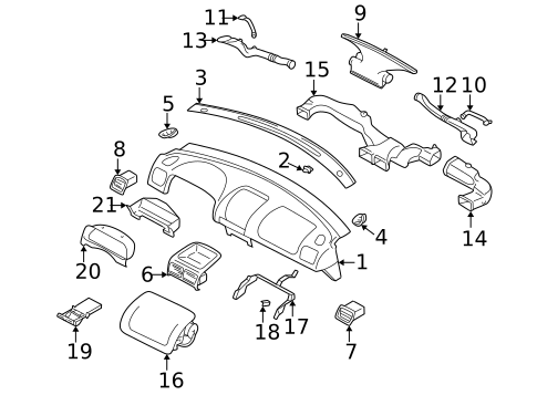 Instrument Panel for 2001 Subaru Forester #1