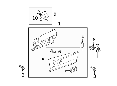 Glove Box for 2010 Toyota Camry #0