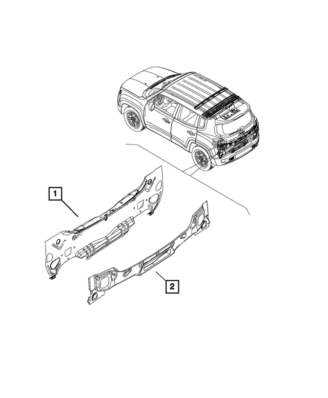 68502427AA - Body Sheet Metal Except Doors: Liftgate Opening Lower Panel for Mopar Image