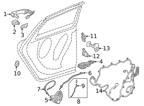 Lock & Hardware for 2017 Chevrolet Suburban 3500 HD #5