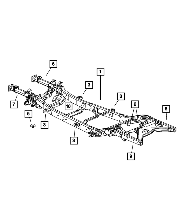 52021552AO - Frames and Bumpers: Chassis Frame for Mopar Image image