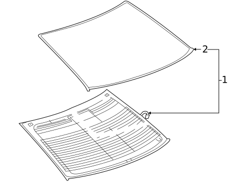 Glass & Hardware - Back for 2005 Cadillac CTS #0