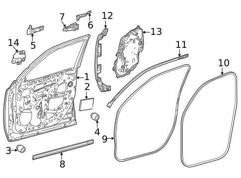 Door & Components for 2023 Lexus LX600 #1
