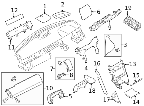 Instrument Panel Components for 2019 Land Rover Discovery Sport #0