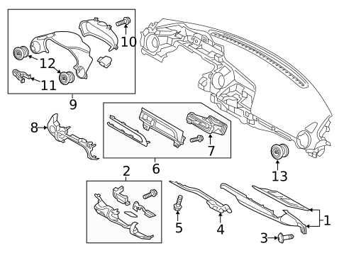 Instrument Panel Components for 2017 Mazda MX-5 Miata #0