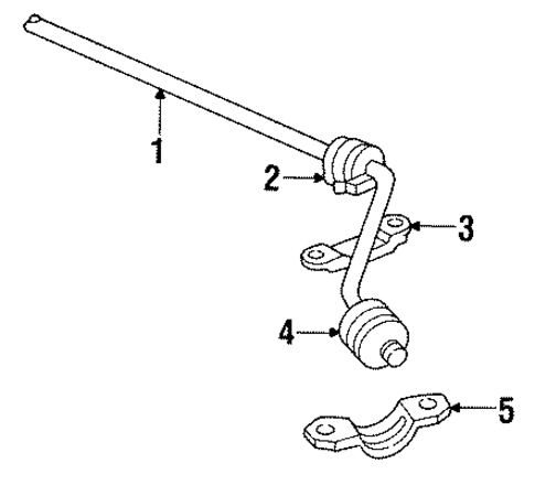 Stabilizer Bar & Components for 1990 Dodge Shadow #0