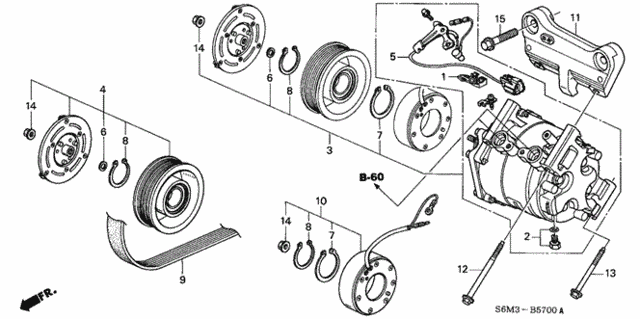 A/C Compressor for 2003 Acura RSX #0