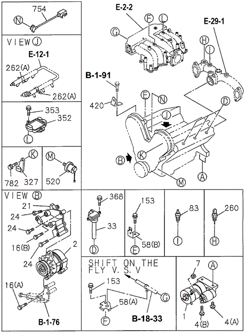 Ignition - Generator  - Starter (2) for 1997 Honda Passport #0
