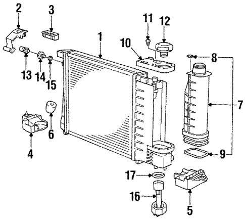 Radiator & Components for 1995 BMW 318ti #0