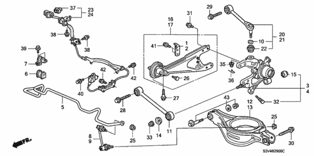 Rear Stabilizer - Rear Lower Arm for 2005 Acura MDX #0