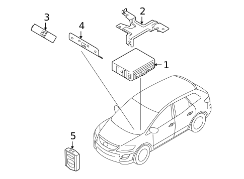 Keyless Entry Components for 2013 Mazda CX-9 #1