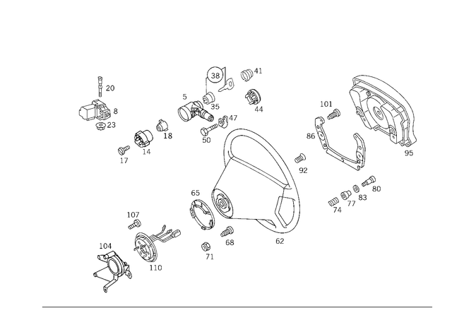 2024600075 - Steering: Ratchet for Mercedes-Benz: C220, C230 Image image