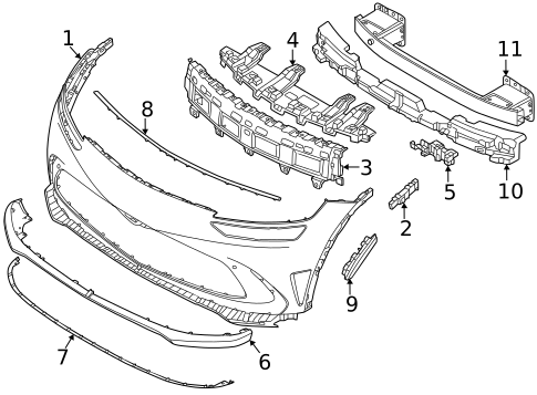 Bumper & Components - Front for 2023 Genesis GV60 #0