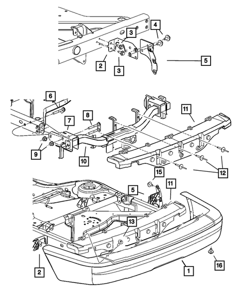 Rear Bumper and Fascia for 2006 Dodge Durango #0