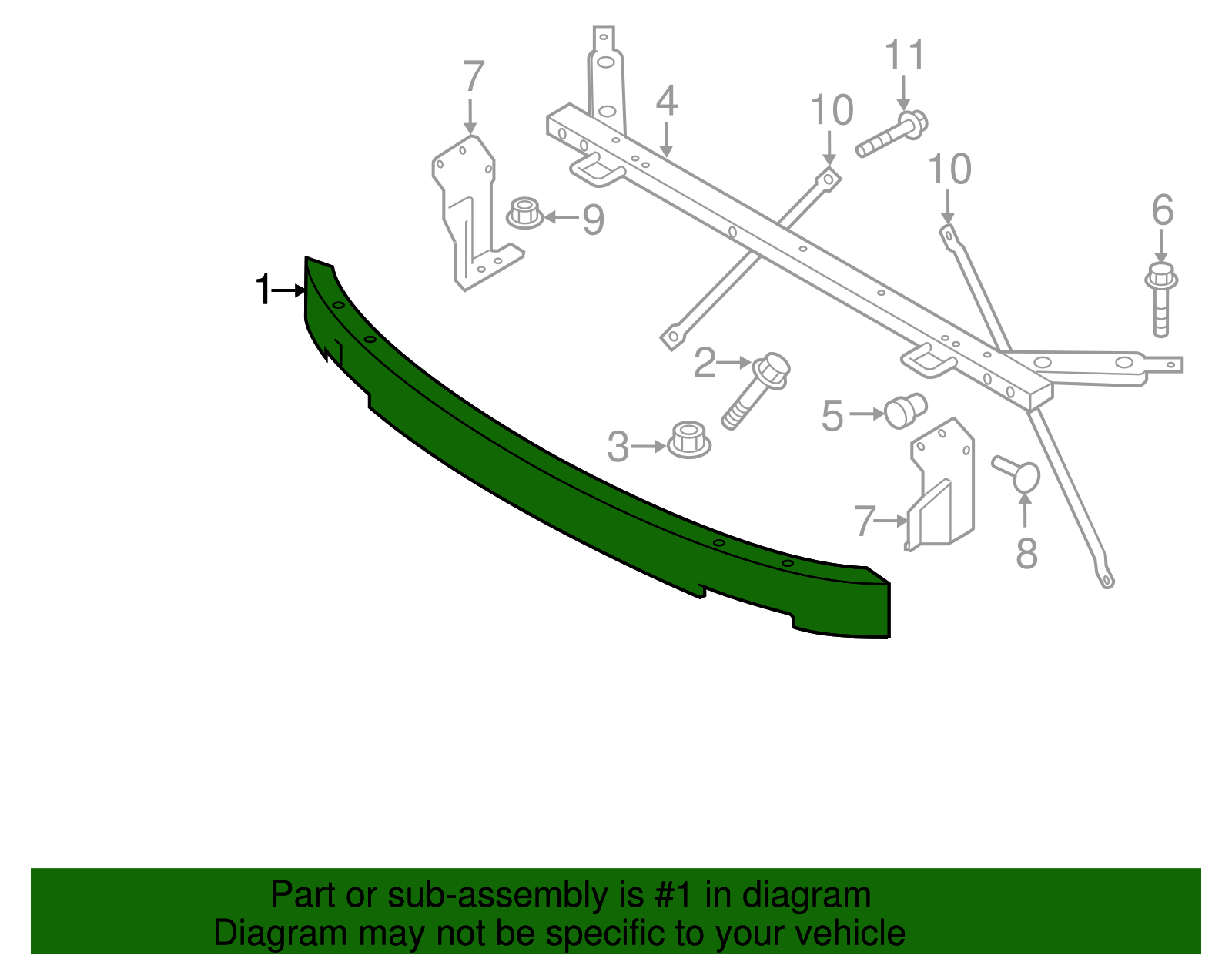 2016-2025 Volvo XC90 Bumper Impact Bar 32427156 | TascaParts.com
