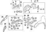 84595925 - Body: Upper Rail for GMC: Acadia Image