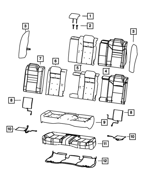 Rear Seats - Second Row for 2016 Dodge Charger #0
